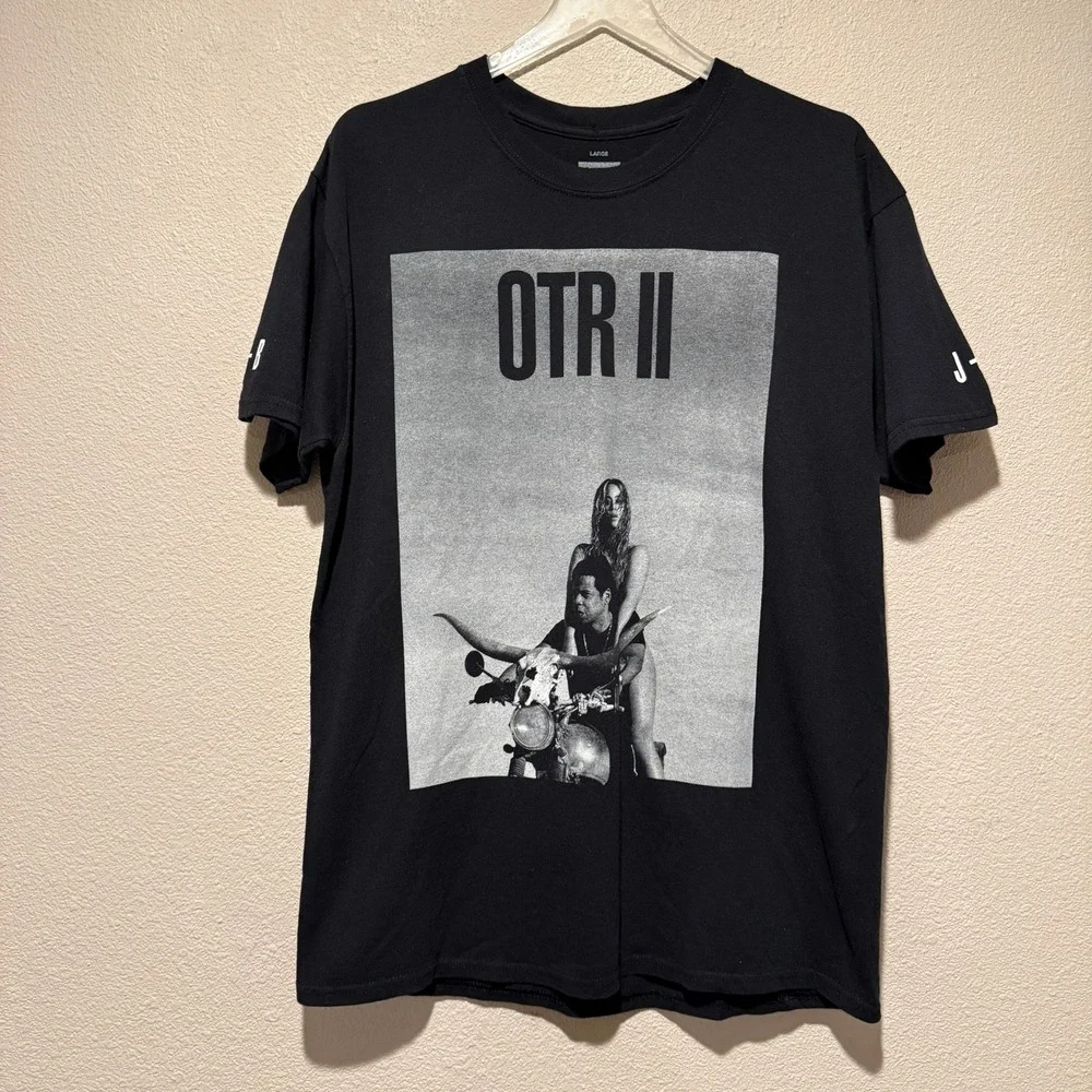 Beyonce Jay-Z OTR II 2018 World Tour T-Shirt Black Mens L Graphic Concert Tee